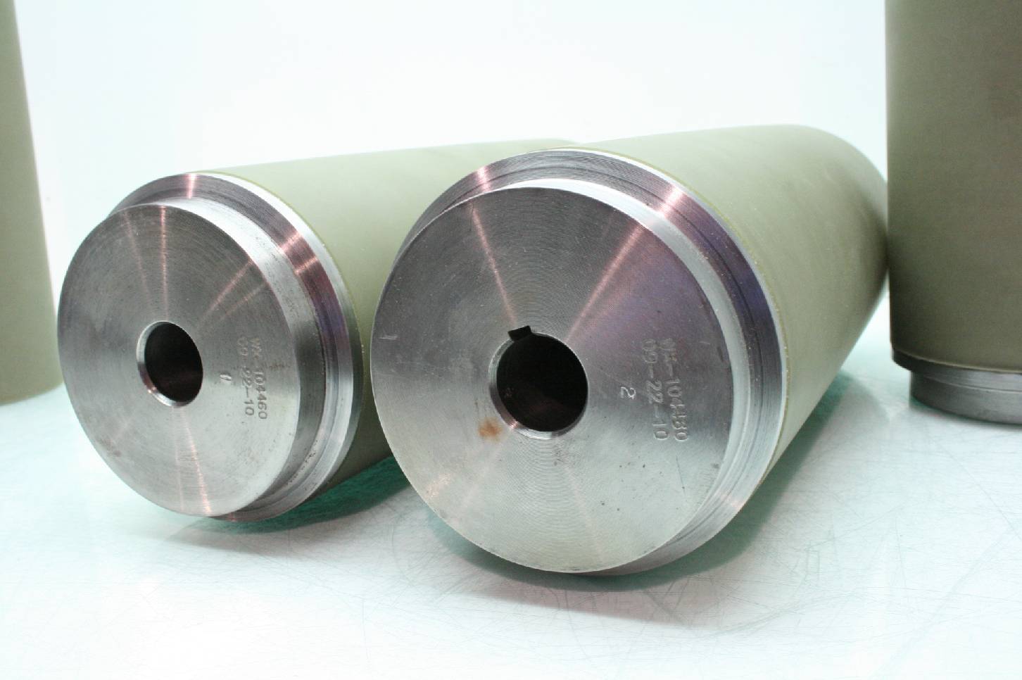 4 Steel Polyurethane Coated Conveyor Rollers Drums 4" Diameter x 16