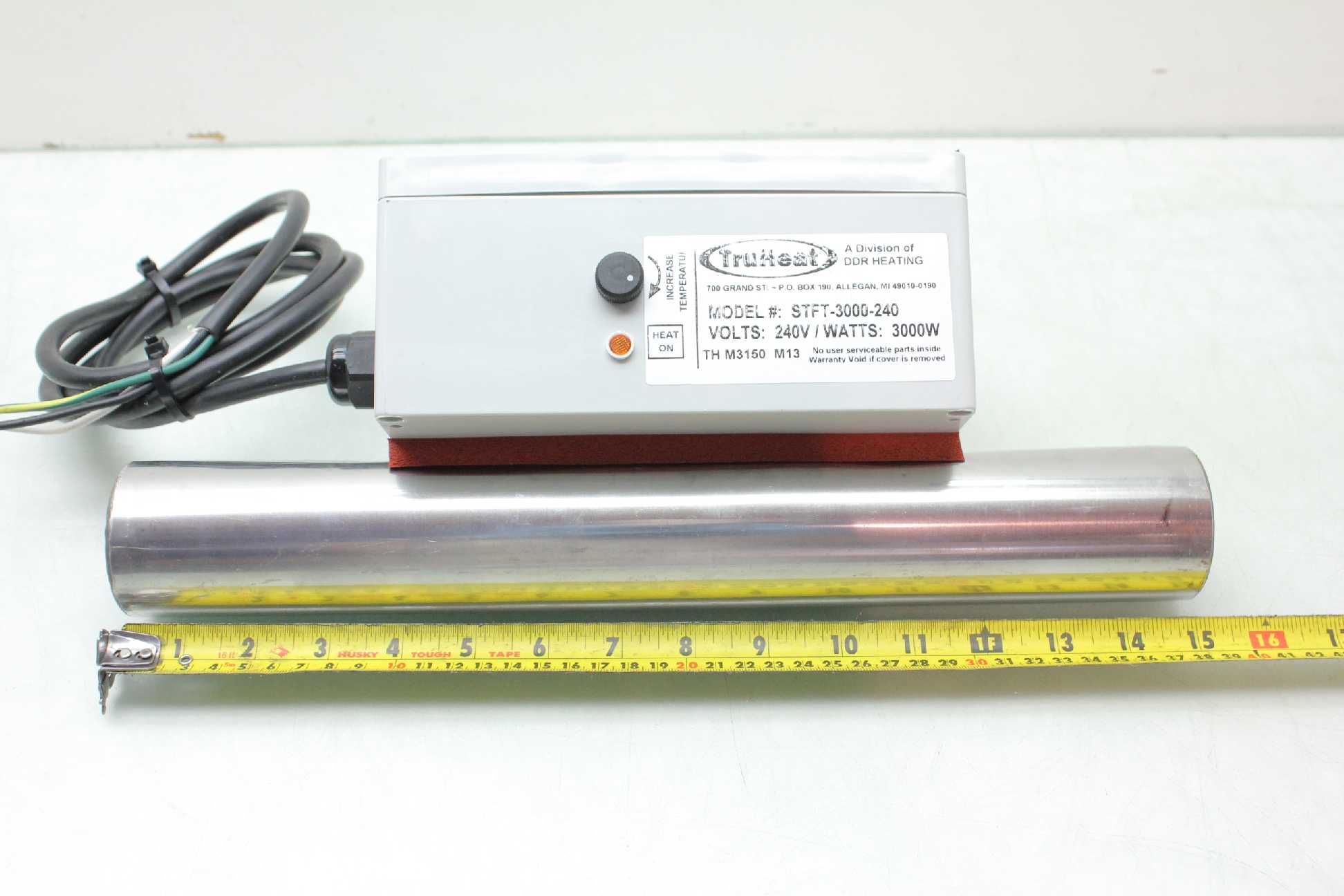 DDR TruHeat STFT3000240 Inline 240V 3000W Inline Pipe Heater 11/2" NPT