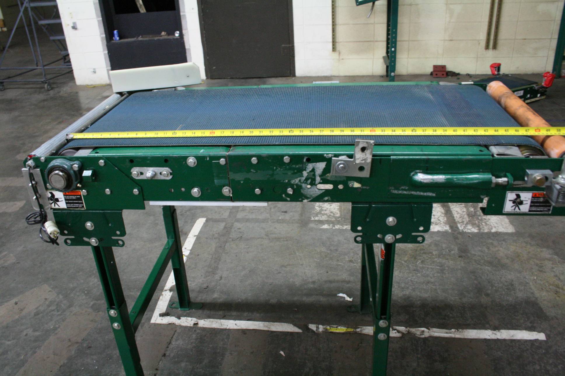 Alvey 48" x 20" Steel Belt Conveyor with Interroll 24V Power Roller eBay