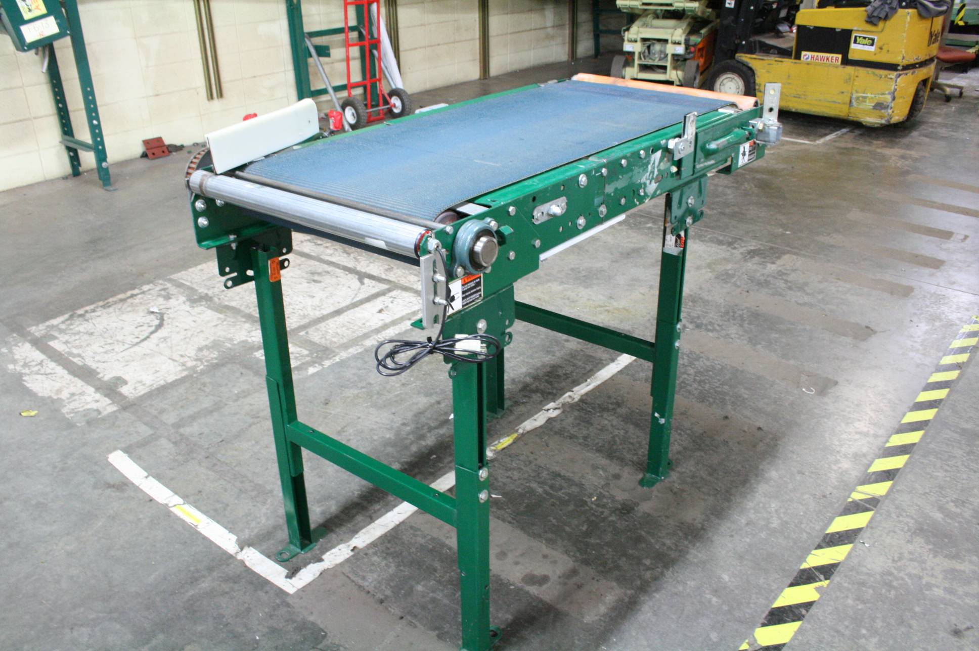 Alvey 48" x 20" Steel Belt Conveyor with Interroll 24V Power Roller eBay