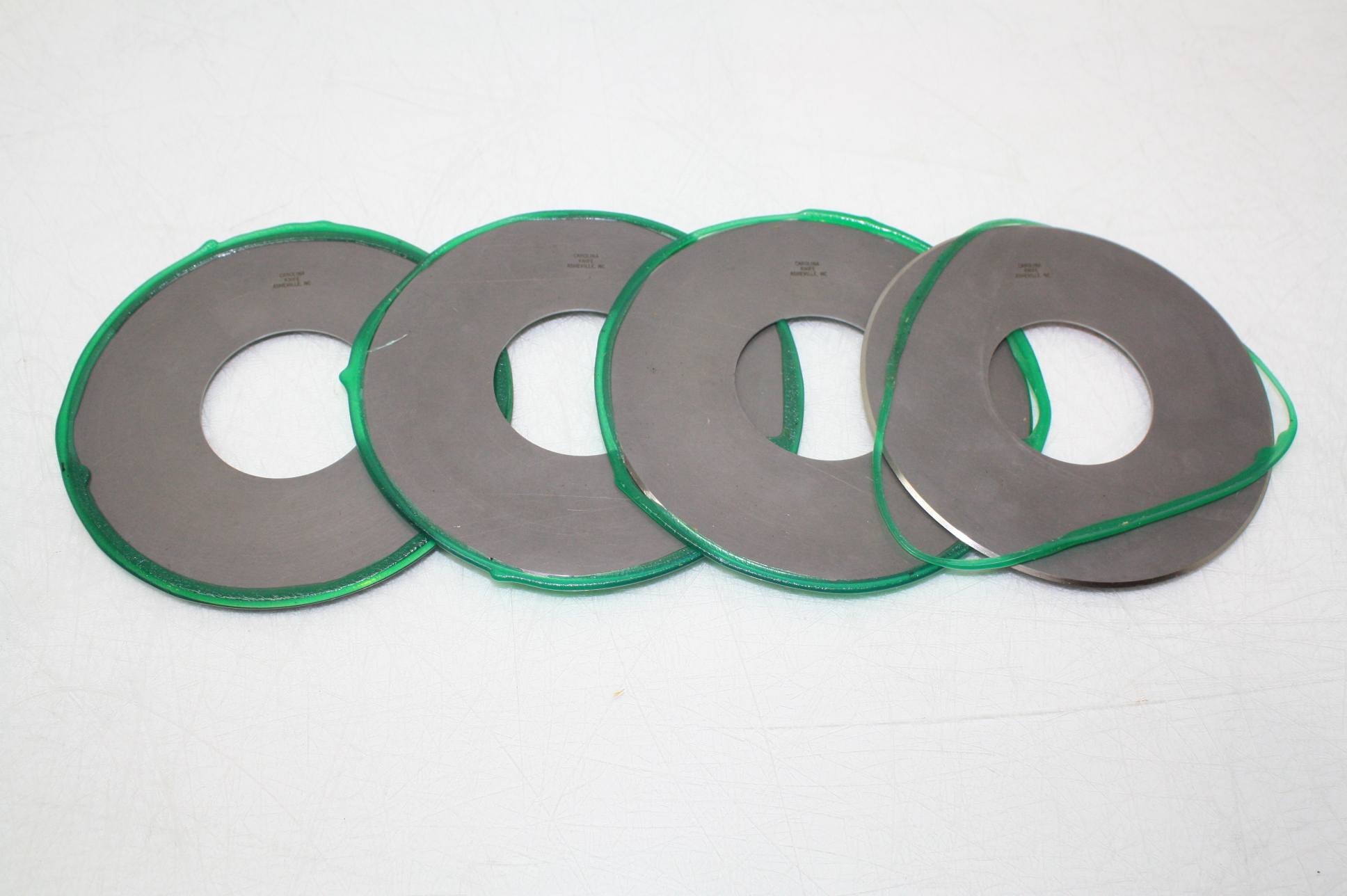 Lot of 4 Carolina Knife Single Bevel Razor Slitter Blades 5" x 2" x 0.