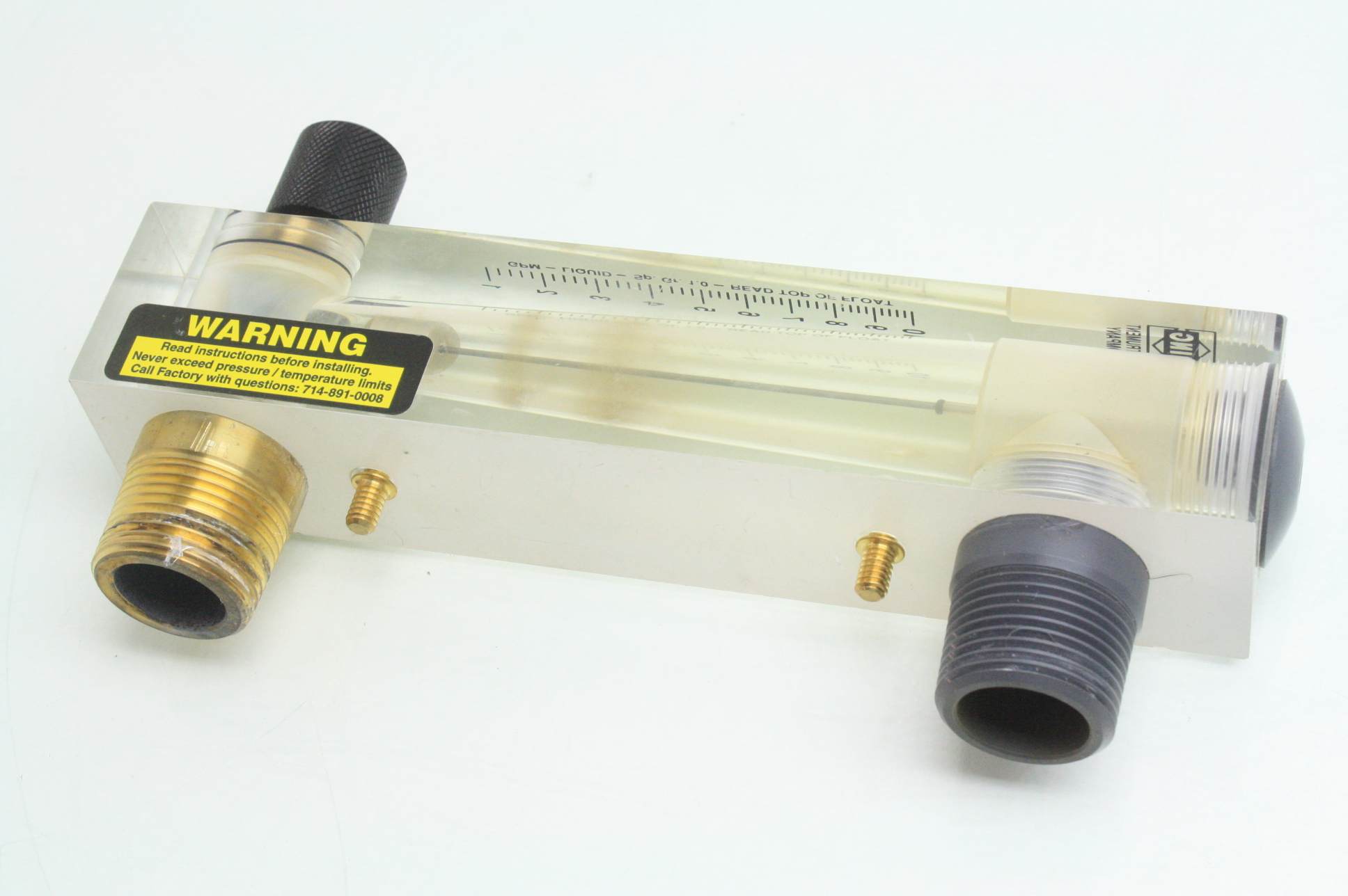 King Rotameter Variable Area Water Flowmeter 110 GPM / 1" NPT Ports eBay