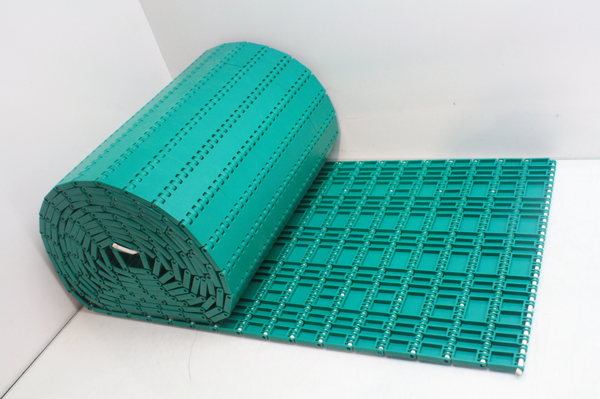 Rexroth Green Plastic Segmented Conveyor Belt Material 240" Length x 15