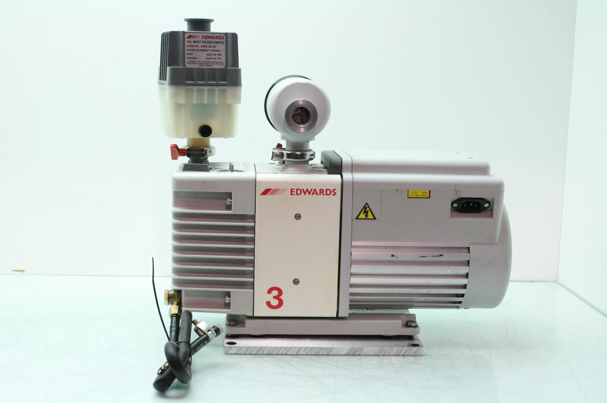 Edwards RV3 Oil Filled Rotary Vane Vacuum Pump w/ FL20K Foreline Trap