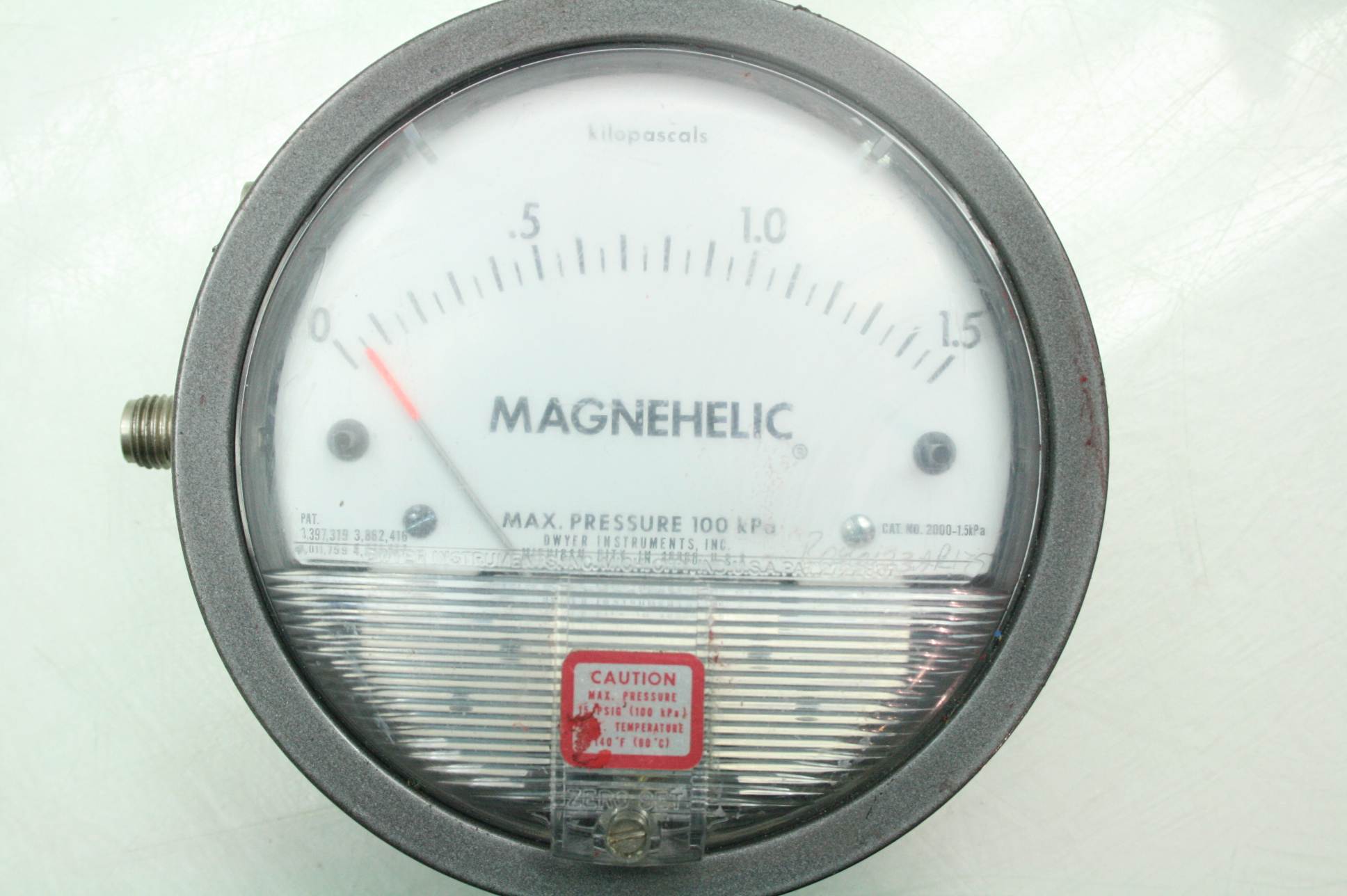 Span 010138C / Ashcroft Dwyer 20001.5 kPa Vacuum Stainless Pressure