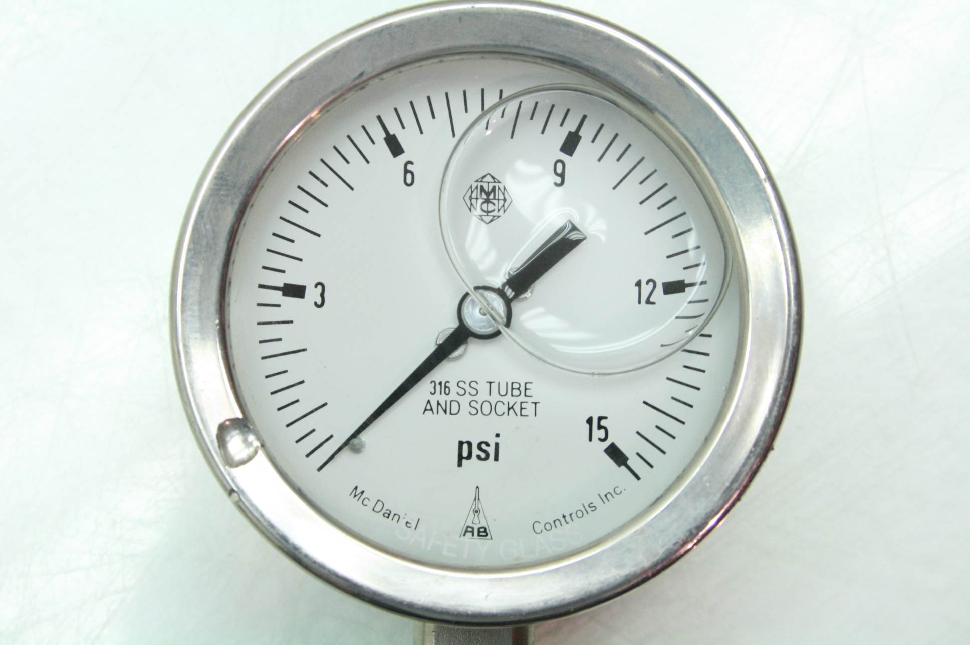 Span 010138C / Ashcroft Dwyer 20001.5 kPa Vacuum Stainless Pressure