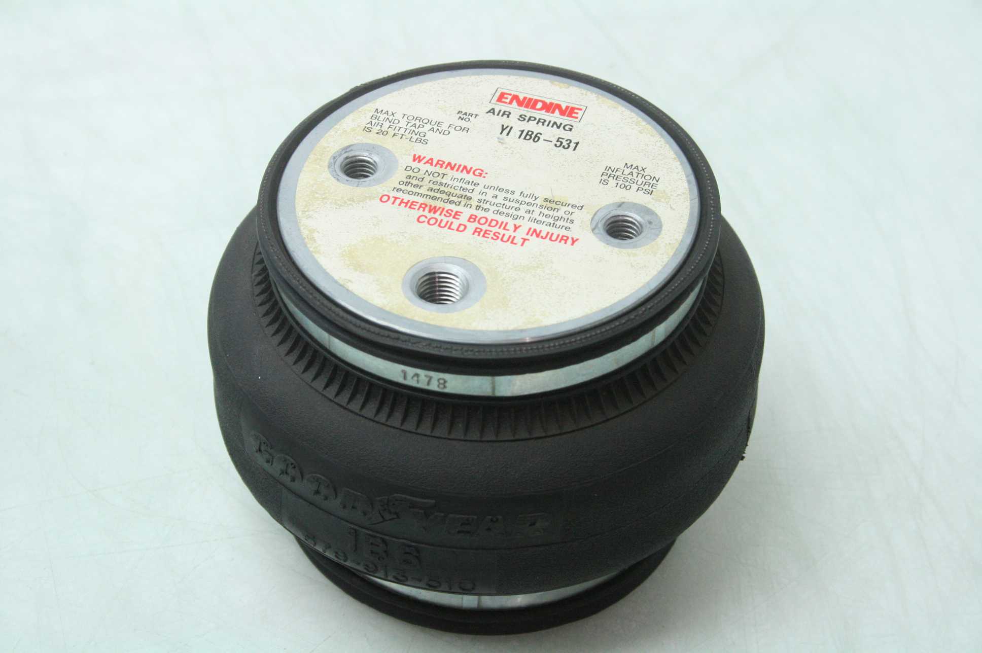 New Enidine / Goodyear Bellows Air Spring YI1B6531 2.8" Stroke x 850 lbs
