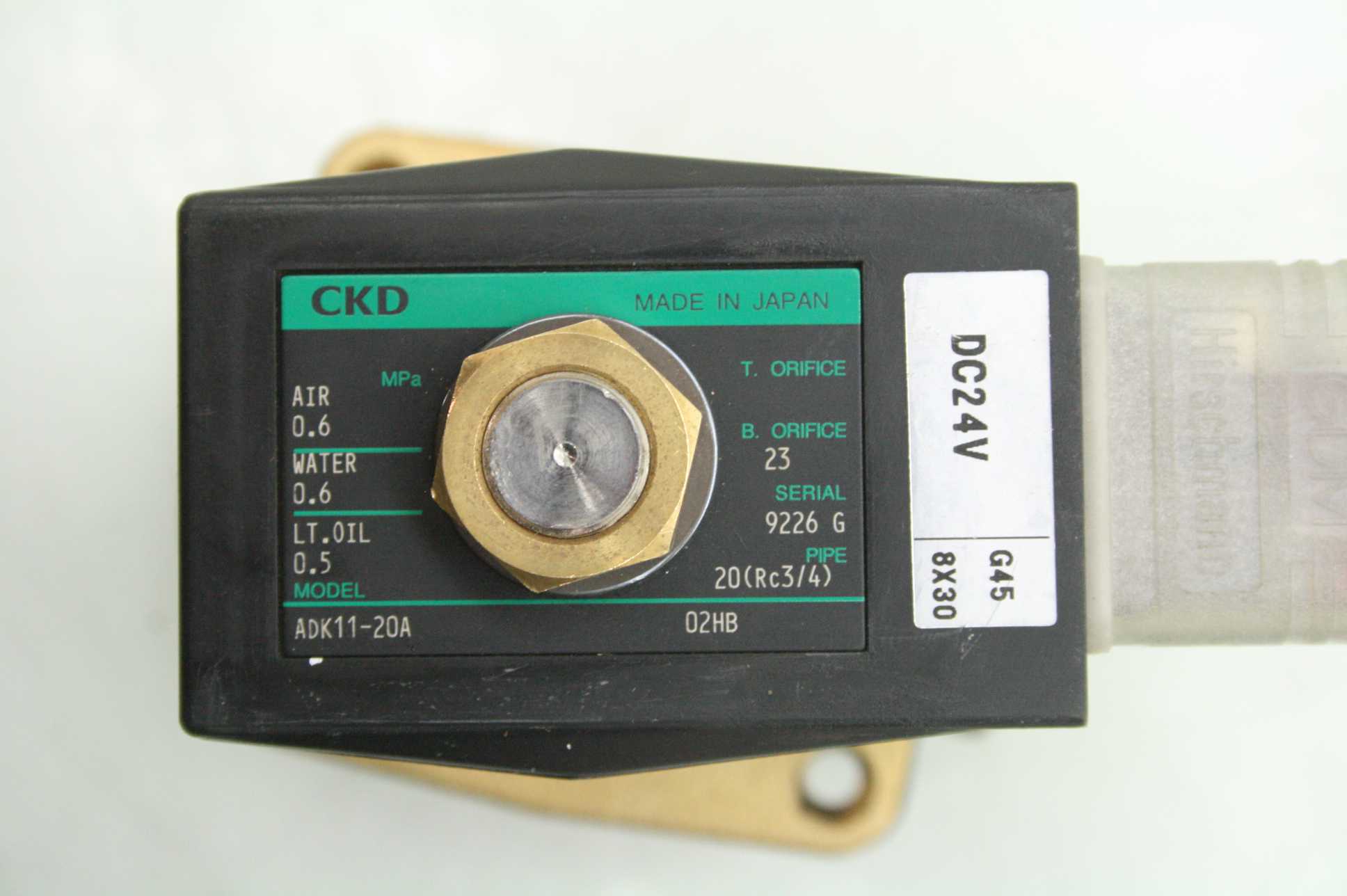 CKD ADK1120A Pilot Kick 2 Port Pneumatic Solenoid Valve 3/4" Port 70