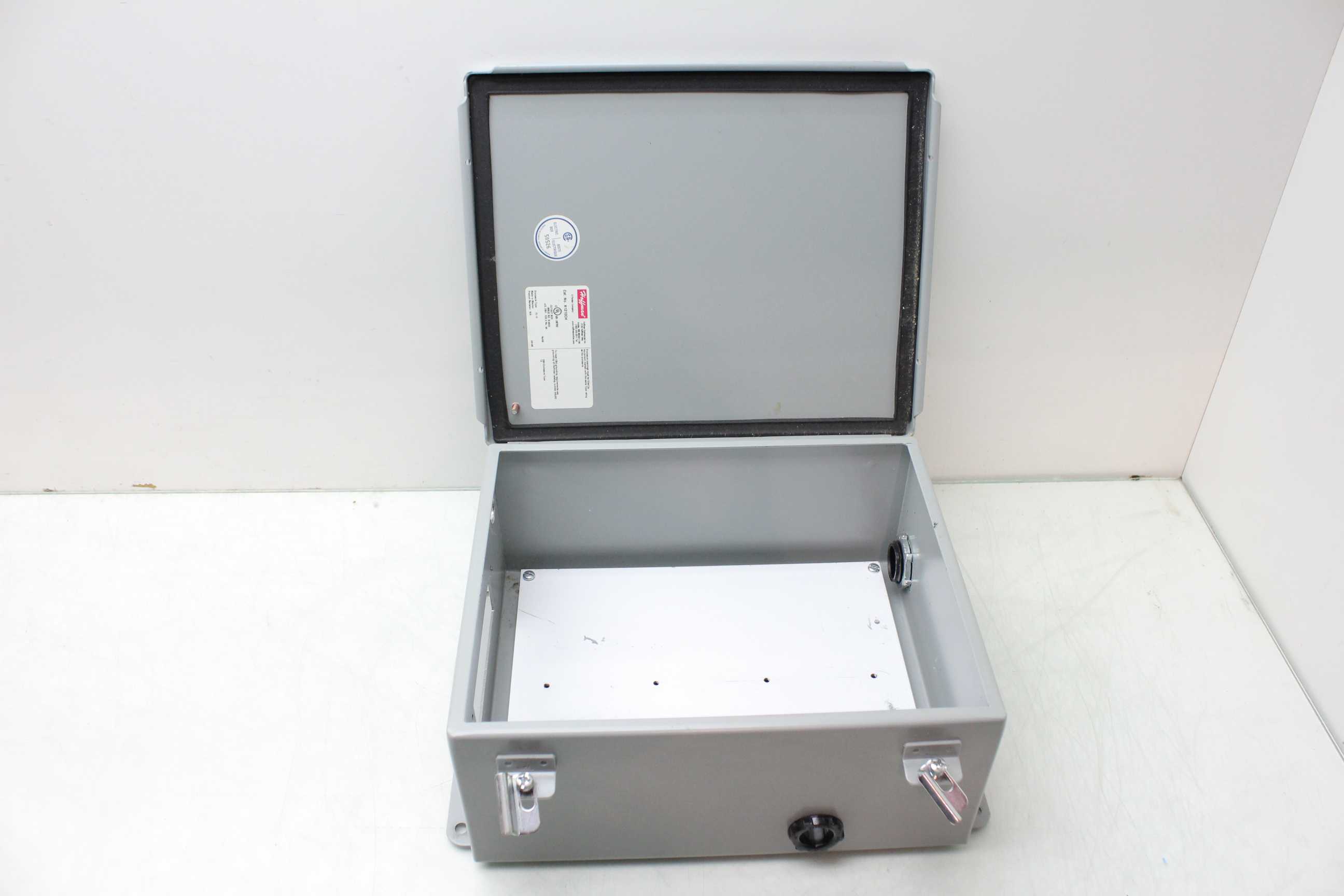 Hoffman A1210CH 12" x 10" x 5" Electrical Enclosure Hinged Junction Box