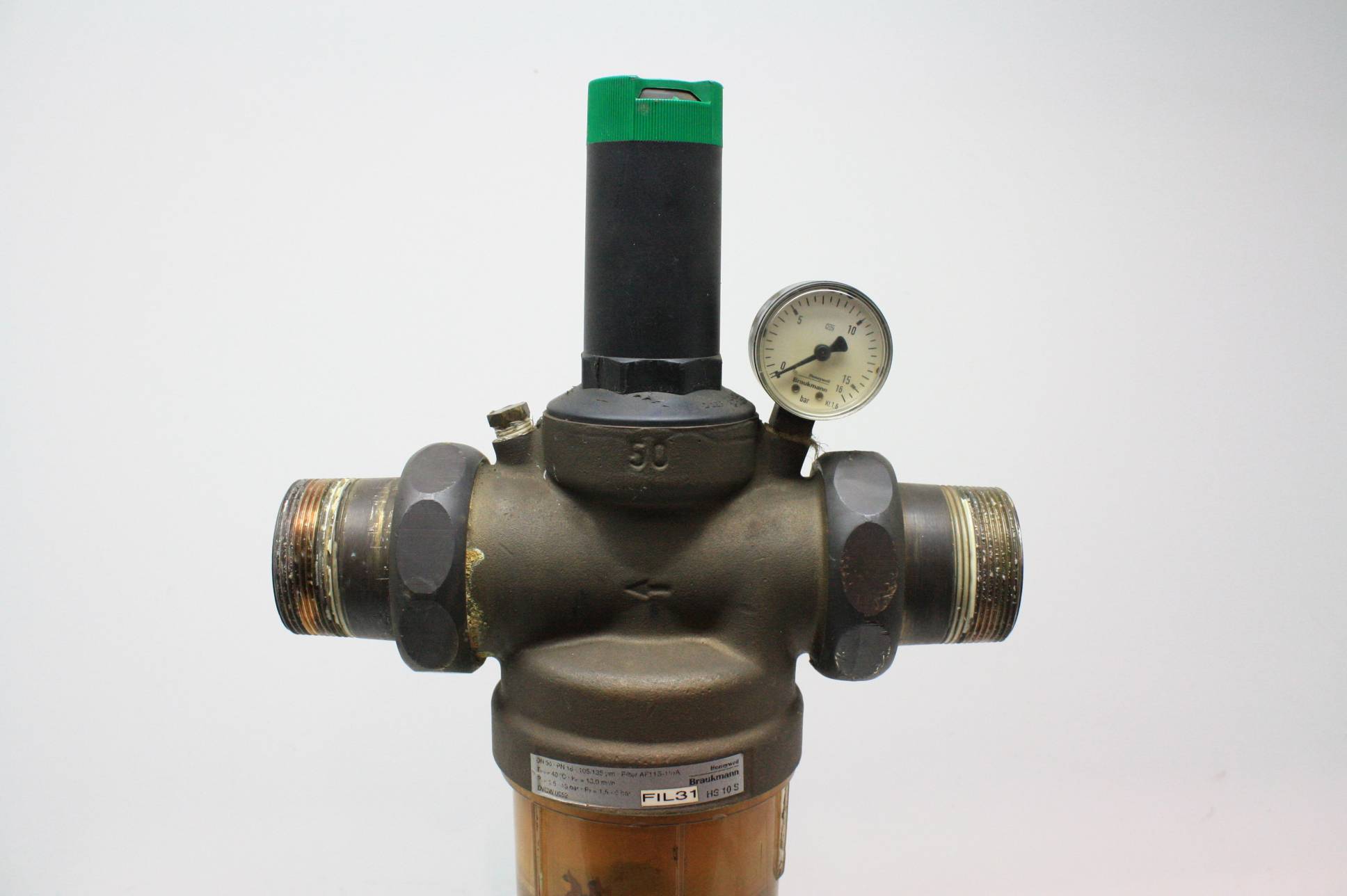 Honeywell Braukmann AF11S1/12A Pneumatic 11/2" NPT Filter Housing 235