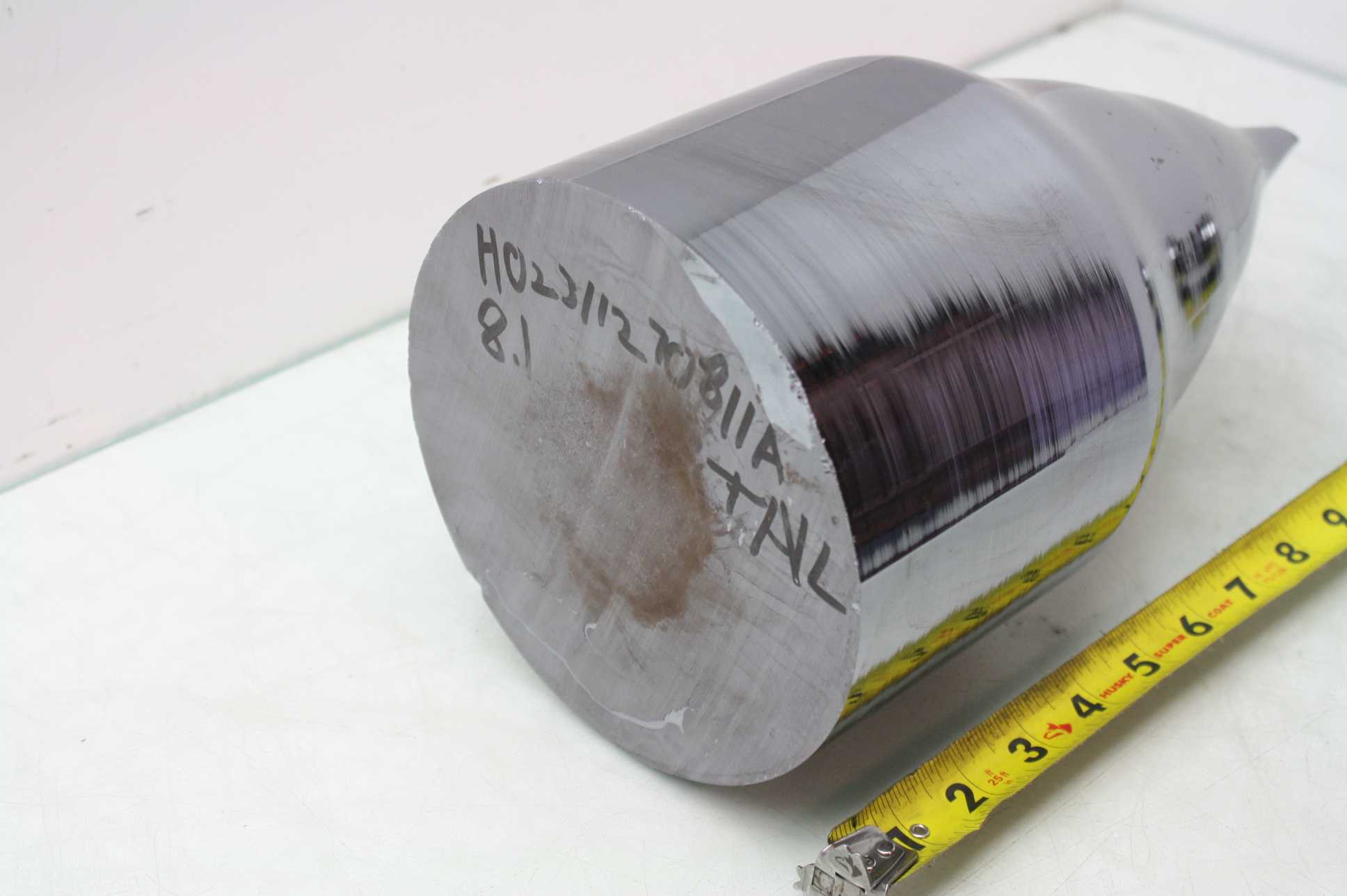 Silicon Block Ingot Cylinder Boule ~6" Diameter x 12" L Wire Saw Test